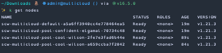 New Civo nodes showing in Kubectl